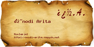 Ónodi Arita névjegykártya